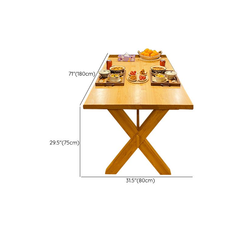 Trestle Base Dining Room Table Wood Dining Table for Dining Room Clearhalo 'Dining Tables & Seating' 'Dining Tables' 'dining_table' 'furn' 'furn_dining_table' 'Furniture' 'Kitchen & Dining Furniture' 1200x1200_d7754ec1-3fad-4ed8-8cae-3e427fa93940