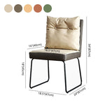 Contemporary Metal Dining Armless Chair Faux Leather Dining Chairs for Home Use Clearhalo ' kitchen&dining_furn' 'Dining Chairs' 'Dining Tables & Seating' 'dining_chair' 'furn' 'furn_dining_chair' 'Furniture' 'furniture_dining_chair' 'Kitchen & Dining Furniture' 'kitchen' 1200x1200_d775edf7-aa90-4f93-b64e-1b406f60fb1e