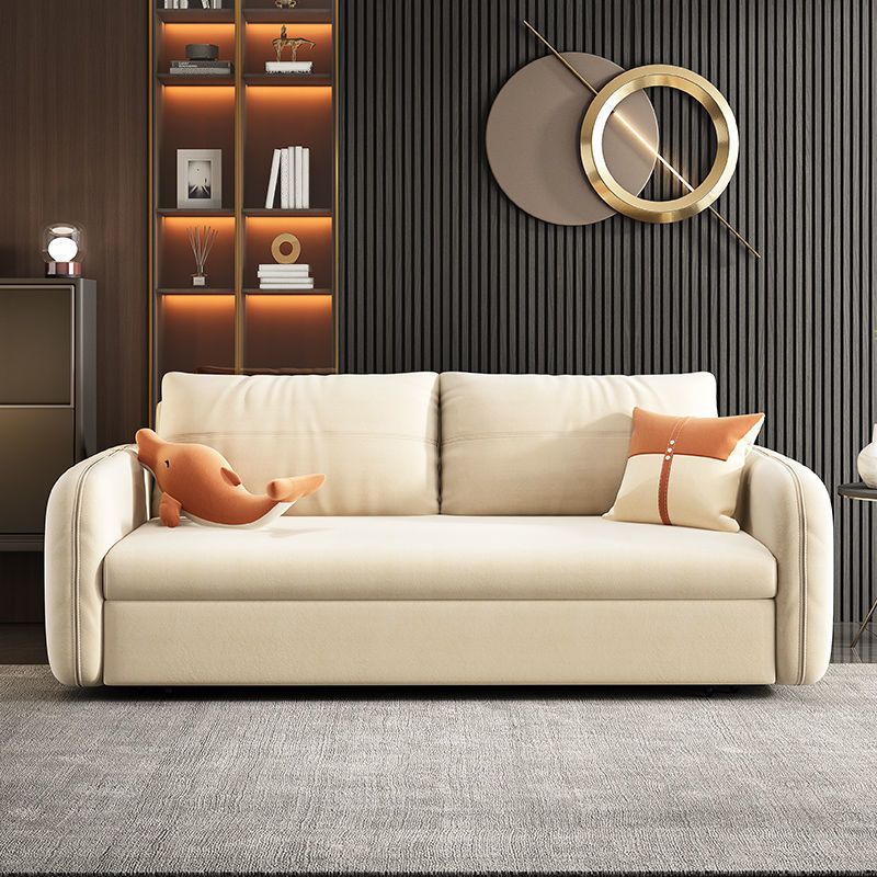 Modern Futon Sofa Bed 30.31" Wide Fabric Storage Futon with Storage