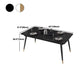 Glam Rectangle 1/3/4/5/7 Pieces Dinette Set Metal Legs Indoor Dining Table Set Clearhalo 'Dining Room Sets' 'Dining Tables & Seating' 'dining_room_set' 'furn' 'furn_dining_room_set' 'Furniture' 'Kitchen & Dining Furniture' 1200x1200_d7782de5-bc0e-4471-bcca-11f7a765f7bf