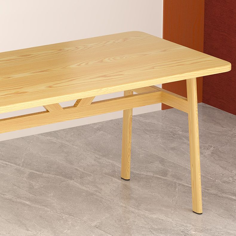 Tavolo da pranzo in legno rettangolo contemporaneo con 4 piede in acciaio