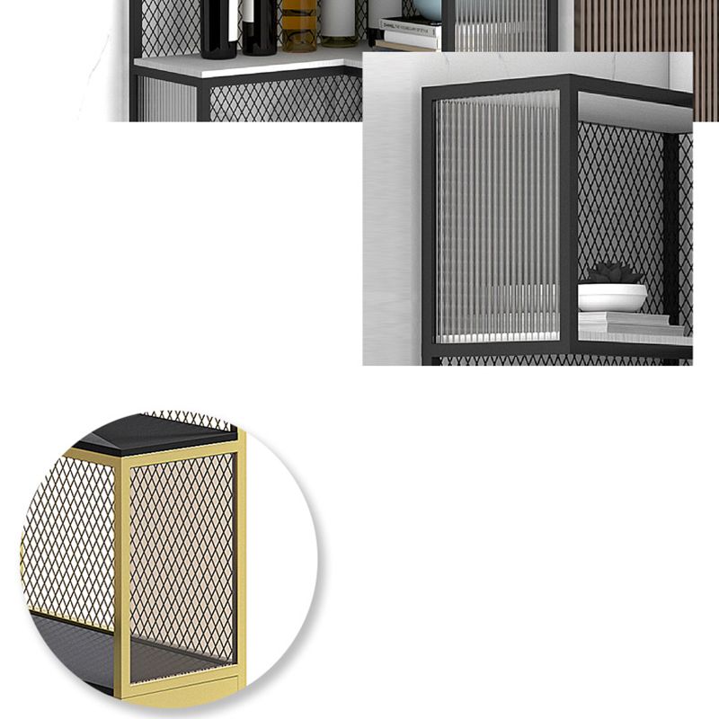 22 "étagères contemporaines de large étagères fermées en métal comprenant une bibliothèque