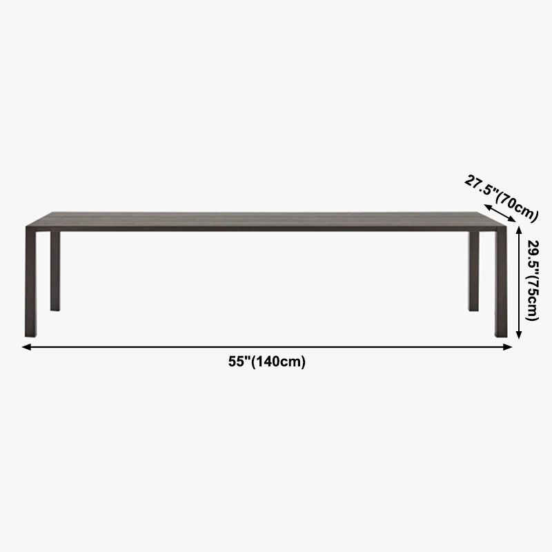 Glam Brown Solid Wood Dining Table Rectangle Shape Standard Dining Table for Kitchen Clearhalo ' dining_table' 'Dining Tables & Seating' 'Dining Tables' 'furn' 'furn_dining_table' 'Furniture' 'furniture_dining_table' 'Kitchen & Dining Furniture' 'kitchen&dining_furn' 'kitchen' 'kitchen_dining_table' 1200x1200_d77dda97-aef2-4a2d-b96d-fb665be80009
