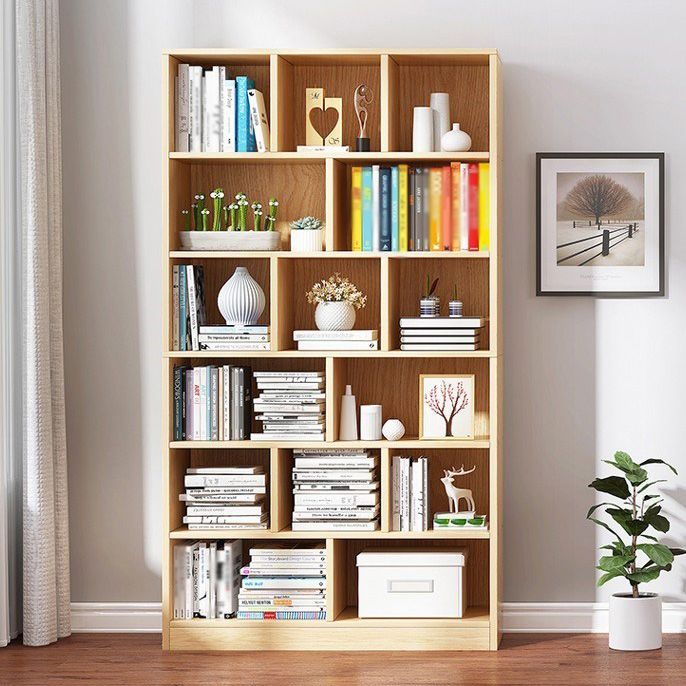 Manufactured Wood Standard Bookshelf Scandinavian Vertical Closed Back Bookshelf Clearhalo 'Bookcases' 'Furniture' 'furniture_bookcases' 'kitchen' 'kitchen_bookcases' 'Living Room Furniture' 'Office Furniture' 1200x1200_d77e42ea-d66a-4144-b464-9549b98c879c