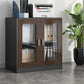 Contemporary Bookcase Closed Back Engineered Wood Book Shelf with Drawer Storage
