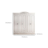 Engineered Wood Wardrobe Closet with Garment Rod White Wardrobe Cabinet Clearhalo 'Armoires & Wardrobes' 'armoires_wardrobes' 'Bedroom Furniture' 'furn' 'furn_armoires_wardrobes' 'Furniture' 1200x1200_d781344d-2de6-4be0-a6cf-1c8a34f16147