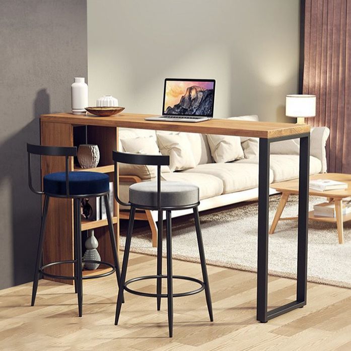 Solid Wood Bar Table Traditional Luxury Rectangle Bar Table with Sled Base Clearhalo 'Bar Furniture' 'Bar Tables' 'bar_tables' 'Furniture' 'furniture_bar_tables' 'Kitchen & Dining Furniture' 1200x1200_d7825472-e11b-4630-a3f0-6b79dc9a4970