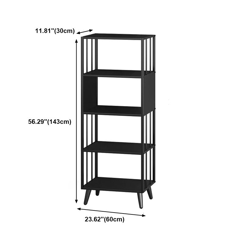 Modern Style Metal Bookshelf Black Open Back Bookcase for Home Office Clearhalo 'Bookcases' 'furn' 'furn_bookcases' 'Furniture' 'Office Furniture' 1200x1200_d7828e23-3653-47bf-9781-12882c881de4