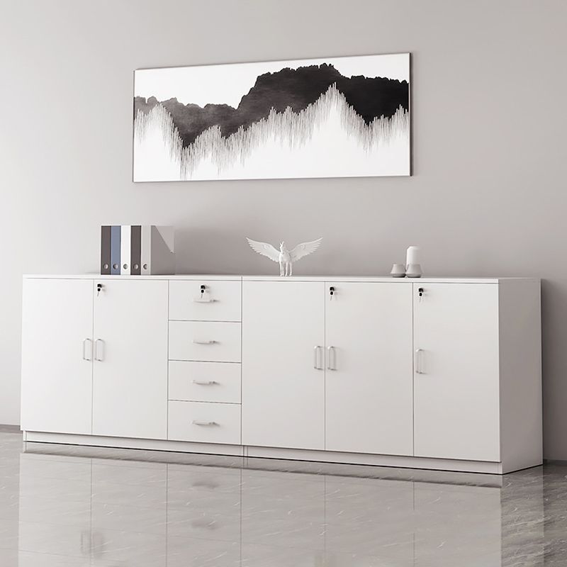 Mobile moderno in legno scaffali di stoccaggio regolabile laterale e cassetti di bloccaggio