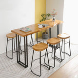Modern 1/4/7 stuks Bar Tafel Set rechthoekige dennenhouttafel voor balkoncafé
