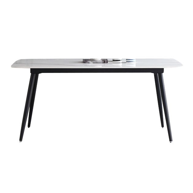 Sintered Stone Modern Dining Table Rectangle Table with 4 Legs for Home Clearhalo ' dining_table' 'Dining Tables & Seating' 'Dining Tables' 'furn' 'furn_dining_table' 'Furniture' 'furniture_dining_table' 'Kitchen & Dining Furniture' 'kitchen&dining_furn' 'kitchen' 'kitchen_dining_table' 1200x1200_d78561c4-7aa9-4658-ab3d-38451823d15c