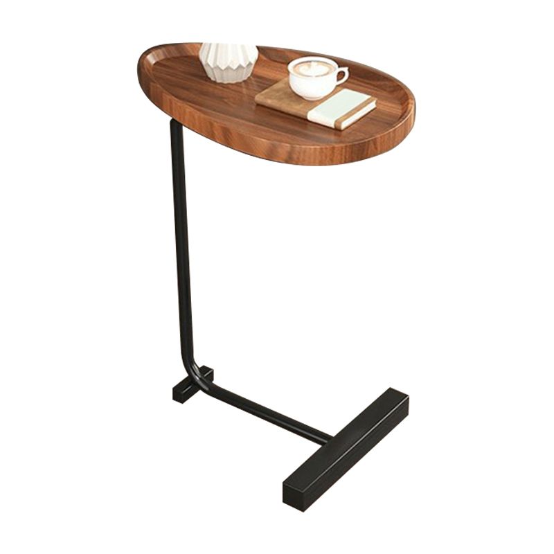 Mesa de madera de madera de 23.6 pulgadas de altura moderna de la esquina C para sala de estar