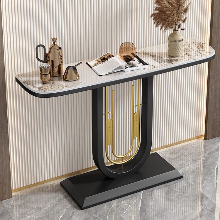 Tavolo console a mezza luna antico tavolo di divano console di finitura in pietra