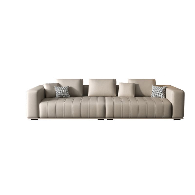 Cushions Faux Leather Square Arm Sofa with Waterproof and Stain Resistant Clearhalo 'furn' 'furn_sectionals' 'Furniture' 'furniture_sectionals' 'kitchen' 'kitchen_sectionals' 'Living Room Furniture' 'Sectionals' 1200x1200_d788b6b6-7bb4-48f2-9712-9ab12d92924d