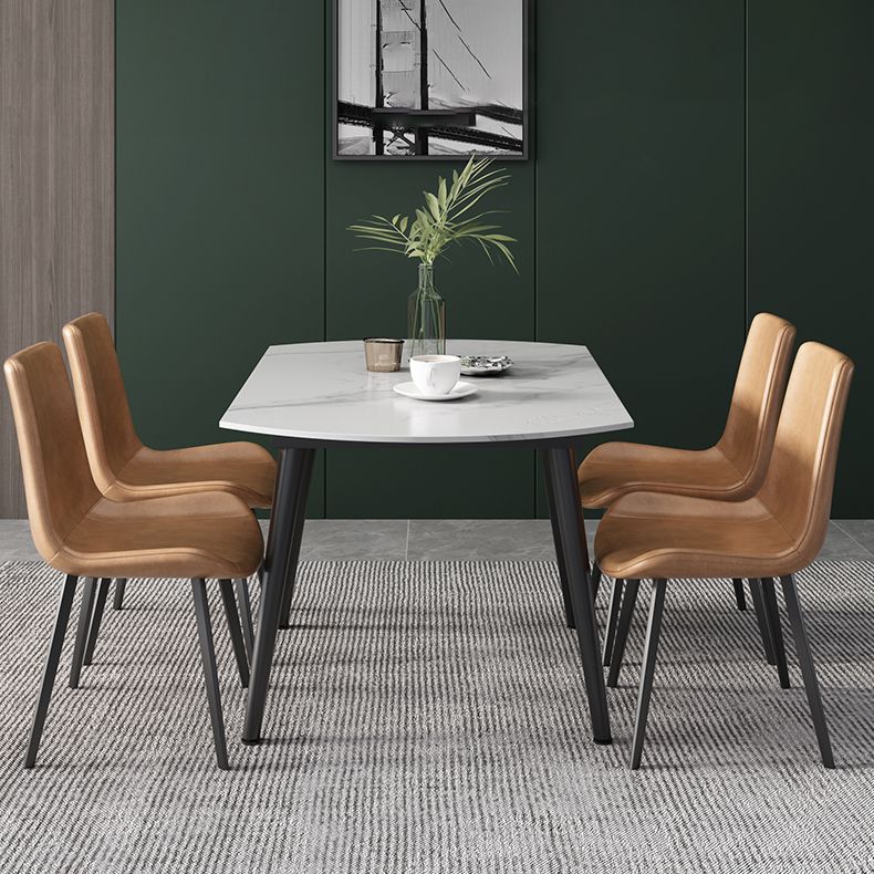 Modern Scalable Dinette Set 1/4/5/6 Pieces Round Sintered Stone Top Dining Table Set Clearhalo 'Dining Room Sets' 'Dining Tables & Seating' 'dining_room_set' 'furn' 'furn_dining_room_set' 'Furniture' 'furniture_dining_room_set' 'Kitchen & Dining Furniture' 1200x1200_d789a7f1-385f-4178-ba69-2f5fd380c80a