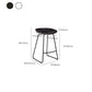 Contemporary Plastic Bar Stool Armless Dining Stool with Metal Base