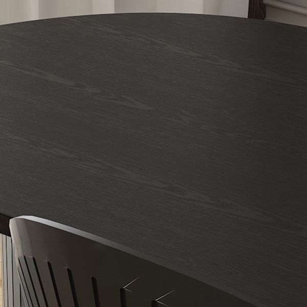 Black Tone Dining Table Simplicity Style Double Pedestal Table for Dining Room Clearhalo ' dining_table' 'Dining Tables & Seating' 'Dining Tables' 'furn' 'furn_dining_table' 'Furniture' 'furniture_dining_table' 'Kitchen & Dining Furniture' 'kitchen&dining_furn' 'kitchen' 'kitchen_dining_table' 1200x1200_d78a3464-0949-4d6a-a228-e456533fa885