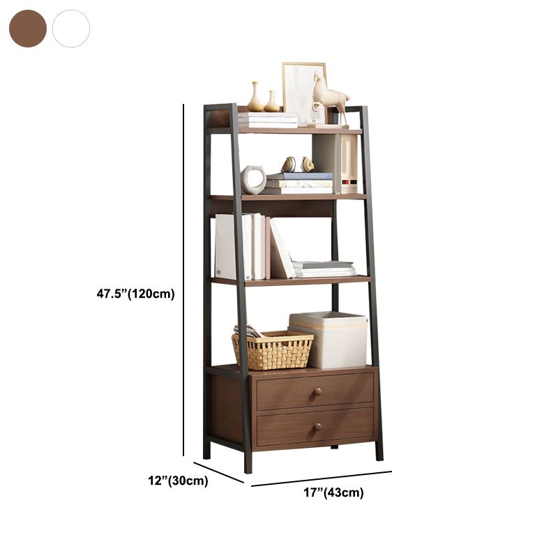 Modern Metal and Wood Shelf Bookcase Bookcase Scaffale di libri aperti per la casa
