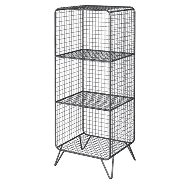 Metal Rectangle Closed Storage Bookcase Nordic Standard Bookshelf