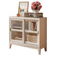 Modern Style Closed Back Bookshelf Wooden Vertical Bookcase in White
