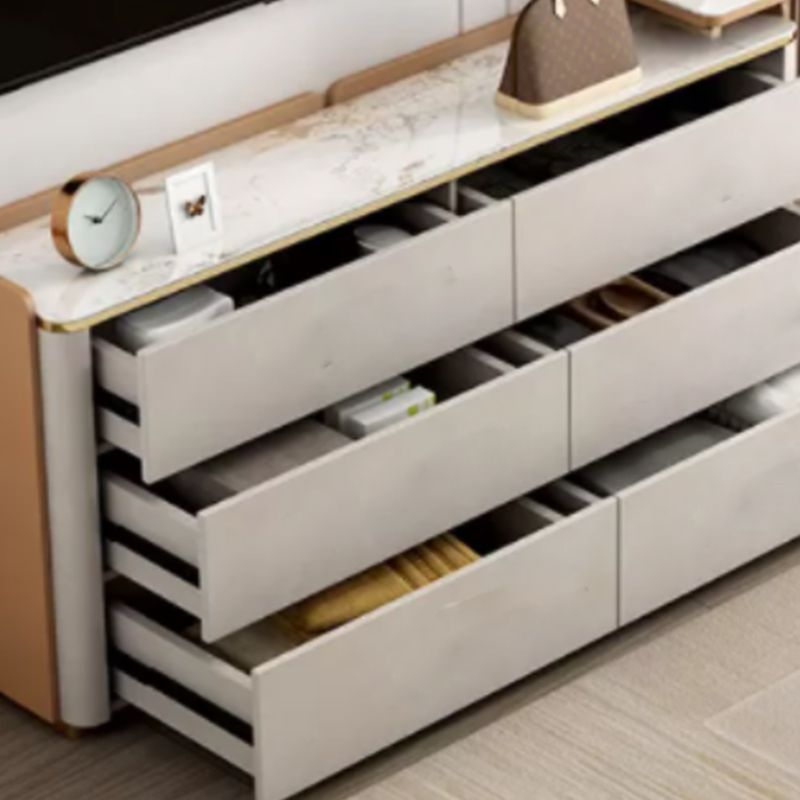 Comercio de cofres de almacenamiento de piedra contemporáneo de 11.7 pulgadas W toser con 6 cajones