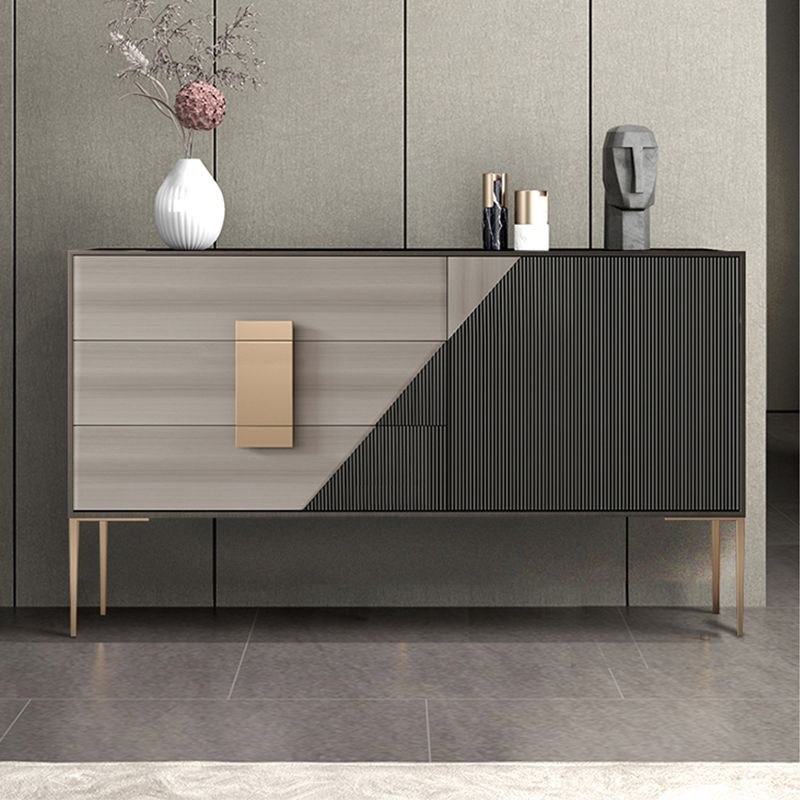 3-Drawer Oak Wood Sideboard Glam Cabinets Credenza for Living Room Clearhalo 'buffet_sideboard' 'Buffets & Sideboards' 'furn' 'furn_buffet_sideboard' 'Furniture' 'furniture_buffet_sideboard' 'Kitchen & Dining Furniture' 1200x1200_d78f24e0-23ae-4391-b1e5-e7f4b647f897