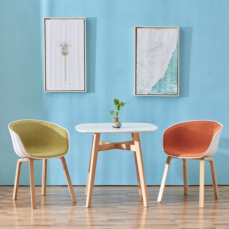 Contemporary Style Chair Dining Arm Chair with Wooden Legs for Kitchen Clearhalo ' kitchen&dining_furn' 'Dining Chairs' 'Dining Tables & Seating' 'dining_chair' 'furn' 'furn_dining_chair' 'Furniture' 'furniture_dining_chair' 'Kitchen & Dining Furniture' 'kitchen' 1200x1200_d790d1f7-8987-4151-8db7-b51ff7c5466d