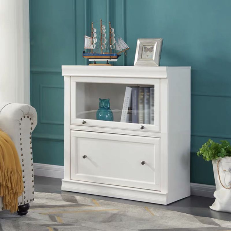 Contemporary Barrister Bookcase Closed Back Bookshelf with Drawer Clearhalo 'Bookcases' 'Furniture' 'furniture_bookcases' 'kitchen' 'kitchen_bookcases' 'Living Room Furniture' 'Office Furniture' 1200x1200_d793b207-159b-47ae-99cf-e8ffdad8dbaf