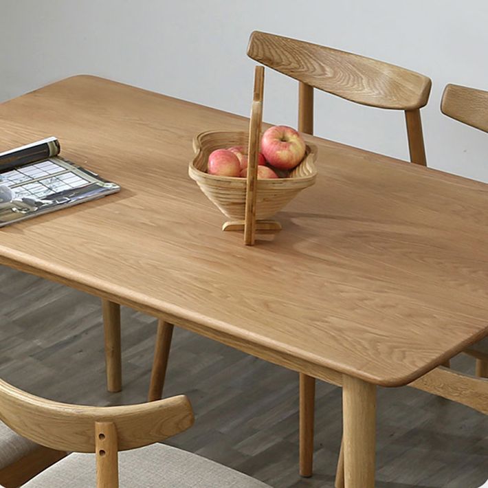 Solid Wood 4 Legs Dining Site Table Contemporary Dinette Table for Home Kitchen Clearhalo ' dining_table' 'Dining Tables & Seating' 'Dining Tables' 'furn' 'furn_dining_table' 'Furniture' 'furniture_dining_table' 'Kitchen & Dining Furniture' 'kitchen&dining_furn' 'kitchen' 'kitchen_dining_table' 1200x1200_d7942a33-3983-441c-89ab-115a8308a6c6