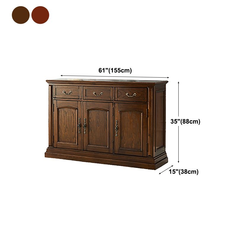 Contemporary Ash Wood Sideboard Kitchen Sideboard with Door and Drawer Clearhalo 'buffet_sideboard' 'Buffets & Sideboards' 'furn' 'furn_buffet_sideboard' 'Furniture' 'furniture_buffet_sideboard' 'Kitchen & Dining Furniture' 1200x1200_d79465c4-bd7a-43d2-b25f-34e045a55323
