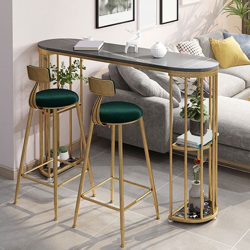 Oval Pub Table Bar Height Glam Bar Table for Indoor and Breakroom Clearhalo 'Bar Furniture' 'Bar Tables' 'bar_tables' 'furn' 'furn_bar_tables' 'Furniture' 'Kitchen & Dining Furniture' 1200x1200_d7948265-1218-4095-ba35-69dac73e1d60
