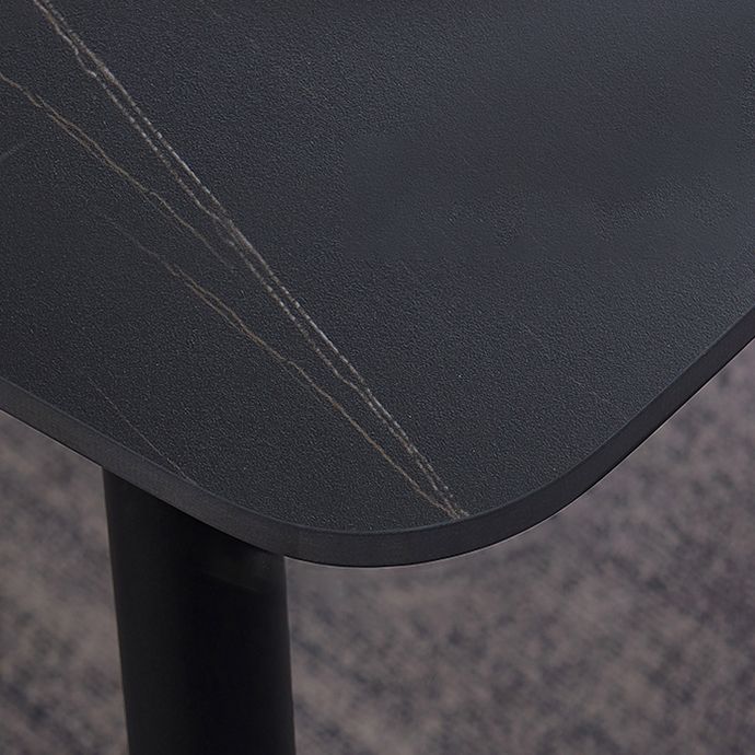 Rectangle Industrial Sintered Stone Dining Table 4 Legs Carbon Steel Base Table for Home Clearhalo ' dining_table' 'Dining Tables & Seating' 'Dining Tables' 'furn' 'furn_dining_table' 'Furniture' 'furniture_dining_table' 'Kitchen & Dining Furniture' 'kitchen&dining_furn' 'kitchen' 'kitchen_dining_table' 1200x1200_d7957c61-706c-40e7-ac2a-60448f15b2ed