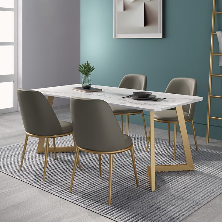 Metal Traditional Luxury Rectangle Indoor Table Sintered Stone Table with Sled Base Clearhalo ' dining_table' 'Dining Tables & Seating' 'Dining Tables' 'furn' 'furn_dining_table' 'Furniture' 'furniture_dining_table' 'Kitchen & Dining Furniture' 'kitchen&dining_furn' 'kitchen' 'kitchen_dining_table' 1200x1200_d796641a-b842-4ec7-88d1-2afff8a2eb06