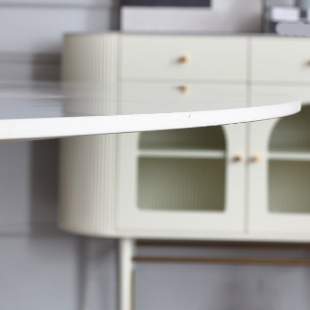 Set di tavoli da pranzo al coperto bianco rotondo in pietra moderna 1/2/3/5 pezzi Dinette Set