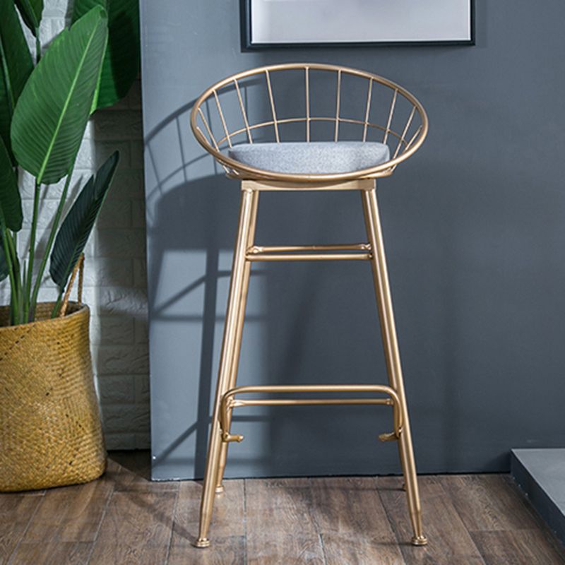 Tabouret de comptoir en or et noir