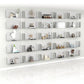 Metal Closed Back Bookshelf Contemporary Floating Bookcase with Shelves