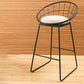 Glam Bucket Counter Bar Stool Footrest Low Back Indoor Metal Counter Stools