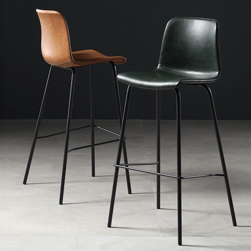 Tabouret de comptoir à godet intérieur intérieur repose-pieds tabouret de bar en faux cuir