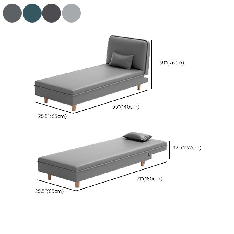Scandinavian Chaise Lounge Couch 3-Position Armless Chaise for Living Room