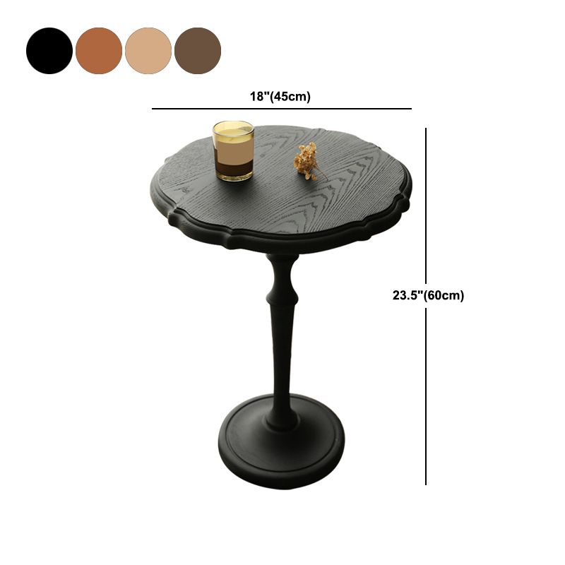 Tavolo rotondo in legno massiccio con base a base di piedistallo Base laterale in stile country francese