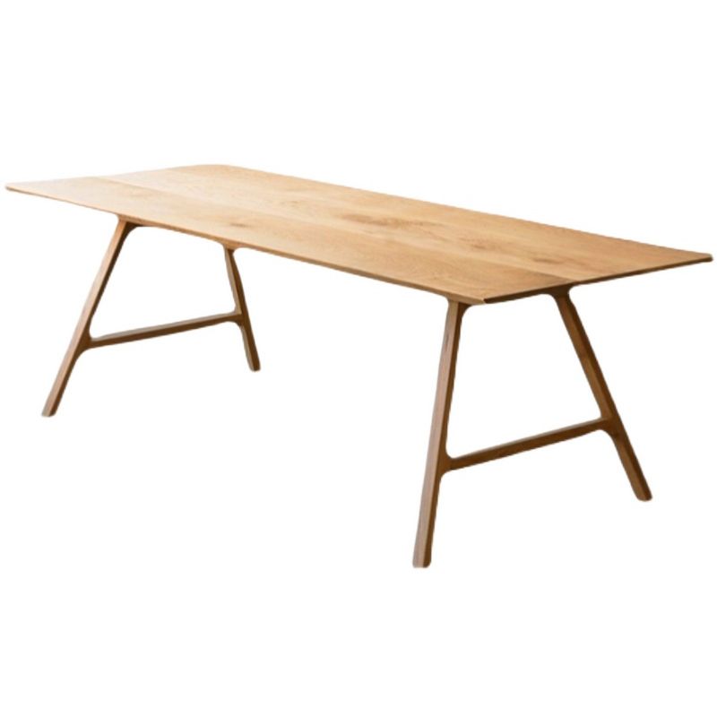 Rectangle Pine Solid Wood Table Modern Kitchen Dining Table in Nature with Double Pedestal Clearhalo ' dining_table' 'Dining Tables & Seating' 'Dining Tables' 'furn' 'furn_dining_table' 'Furniture' 'furniture_dining_table' 'Kitchen & Dining Furniture' 'kitchen&dining_furn' 'kitchen' 'kitchen_dining_table' 1200x1200_d79cf833-f908-43c0-81dd-58052844b49e