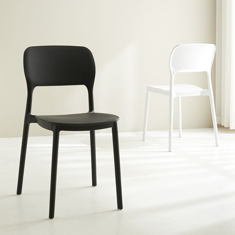 Scandinavian Plastic Kitchen Dining Side Chair Open Back Chair Clearhalo 'Dining Chairs' 'Dining Tables & Seating' 'dining_chair' 'furn' 'furn_dining_chair' 'Furniture' 'furniture_dining_chair' 'Kitchen & Dining Furniture' 1200x1200_d79f283a-ab15-4fab-8781-70122861d53c