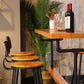 Massivholz-Bartisch-Set, moderner rechteckiger 1/2/7-teiliger Thekentisch