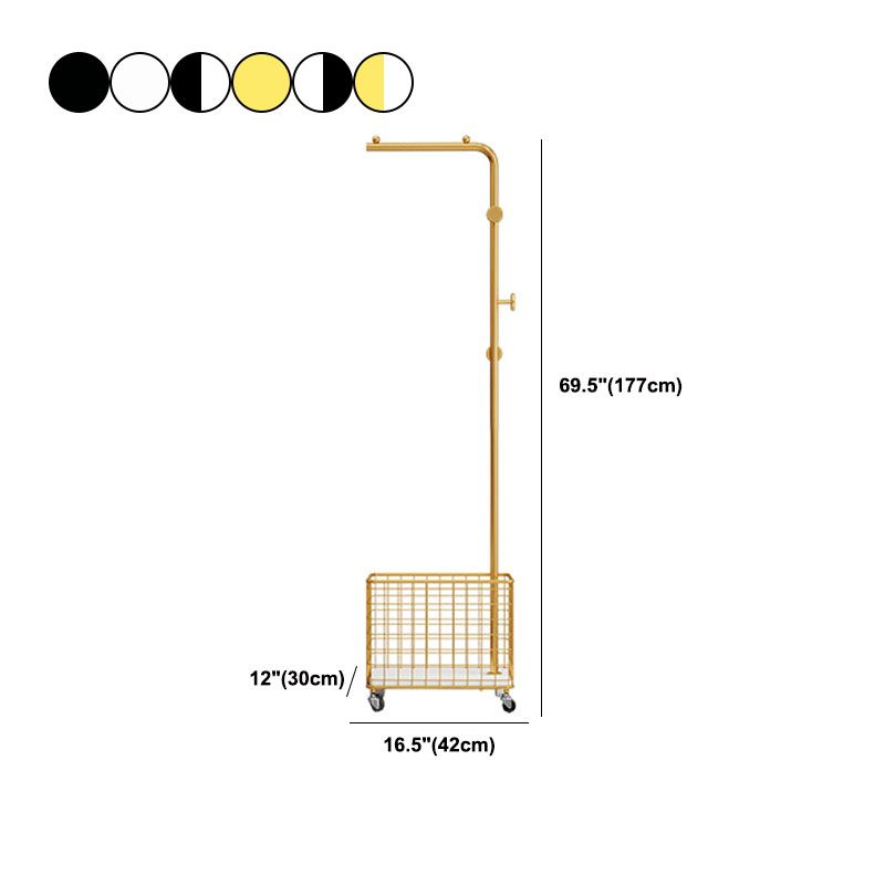 Modern Metal Hall Tree Hanging Rail Rail y 3 ganchos kit de entrada
