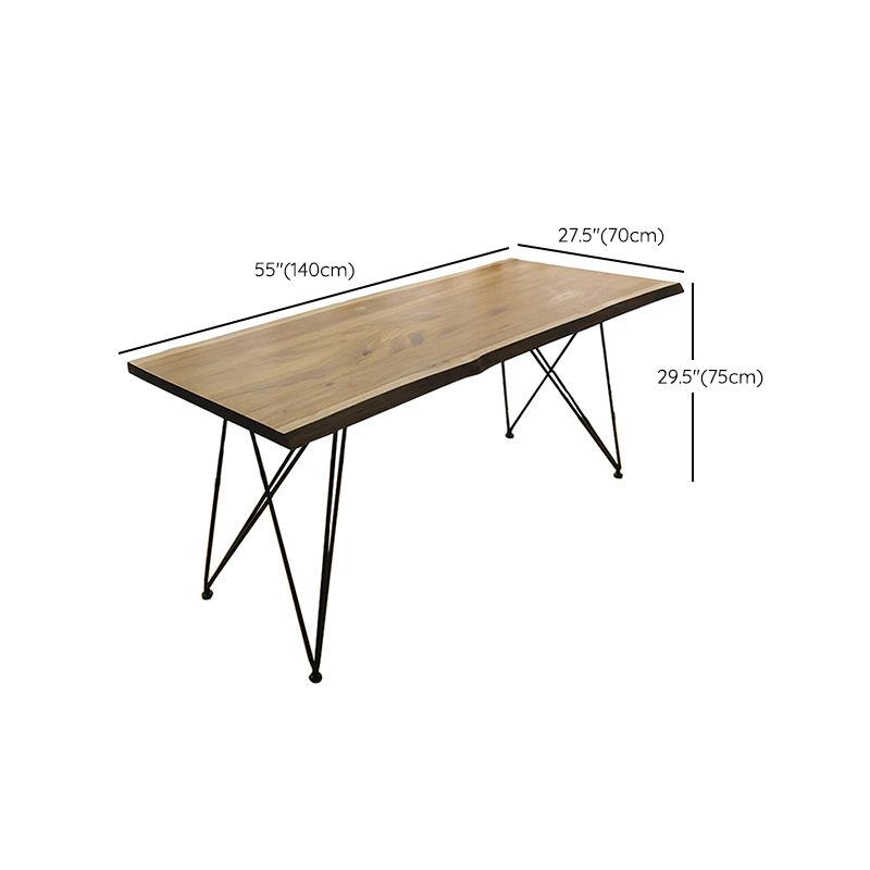 Wooden Table Industrial Style Simple Family Rectangular Dining Table Clearhalo 'Dining Tables & Seating' 'Dining Tables' 'dining_table' 'furn' 'furn_dining_table' 'Furniture' 'Kitchen & Dining Furniture' 1200x1200_d7a63fe4-7aa9-4278-8639-e523156f48dd