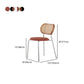 PU Leather Armless Dining Chair Contemporary Cane Back Dining Chair Clearhalo 'Dining Chairs' 'Dining Tables & Seating' 'dining_chair' 'furn' 'furn_dining_chair' 'Furniture' 'furniture_dining_chair' 'Kitchen & Dining Furniture' 1200x1200_d7a676e7-74b4-4150-8121-ef9a255de3ec
