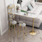 Modern Iron Bar Dining Table Faux Marble Top Indoor Bistro Table with Wine Rack Clearhalo 'Bar Furniture' 'Bar Tables' 'bar_tables' 'furn' 'furn_bar_tables' 'Furniture' 'furniture_bar_tables' 'Kitchen & Dining Furniture' 1200x1200_d7a76d3b-c9a9-4bf4-8f6c-66d03e726294