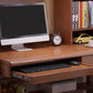 Solid Wood Writing Desk with Drawer Adjustable Height Desk for Bedroom without Chair