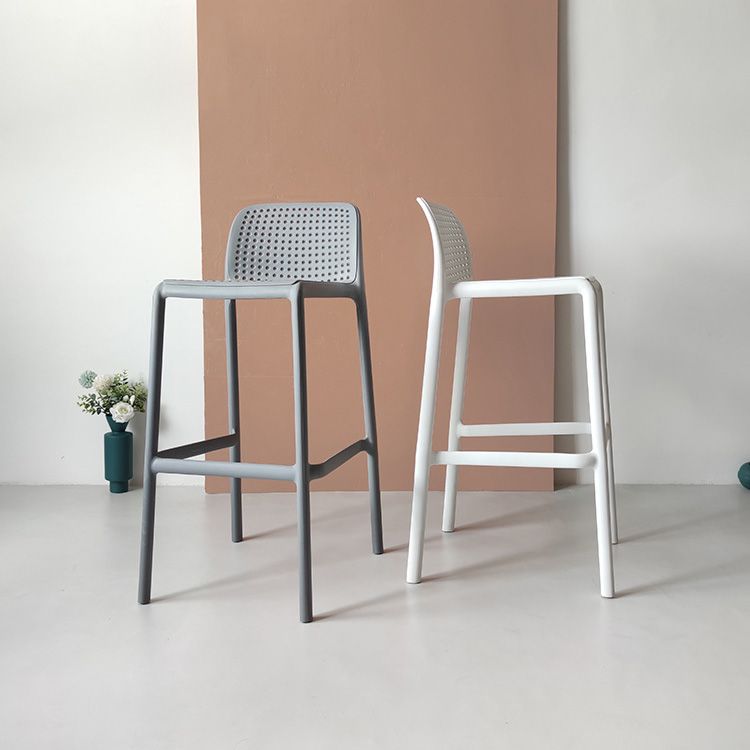 Modern Plastic Bristol Stool Footrest Matte Finish Stackable Barstool Clearhalo 'Bar Furniture' 'Bar Stools' 'bar_stools' 'furn' 'furn_bar_stools' 'Furniture' 'furniture_bar_stools' 'Kitchen & Dining Furniture' 1200x1200_d7ab6d00-1928-4871-9fb3-46005e6e3d60