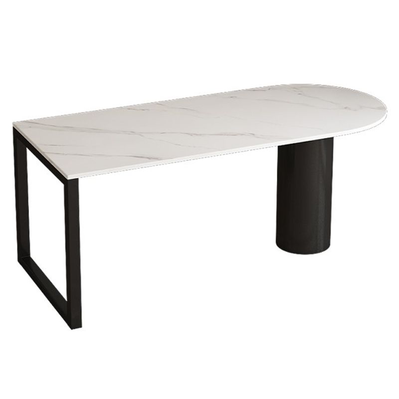 Modern Style Dining Table White Home Use Dining Table with Double Pedestal Base Clearhalo ' dining_table' 'Dining Tables & Seating' 'Dining Tables' 'furn' 'furn_dining_table' 'Furniture' 'furniture_dining_table' 'Kitchen & Dining Furniture' 'kitchen&dining_furn' 'kitchen' 'kitchen_dining_table' 1200x1200_d7ac3080-0fbc-4c91-b791-132f8ae2b774